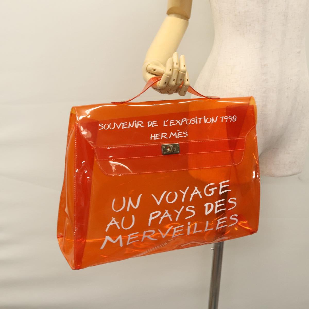 Hermès Orange Vinyl Handbag (Pre-Owned)