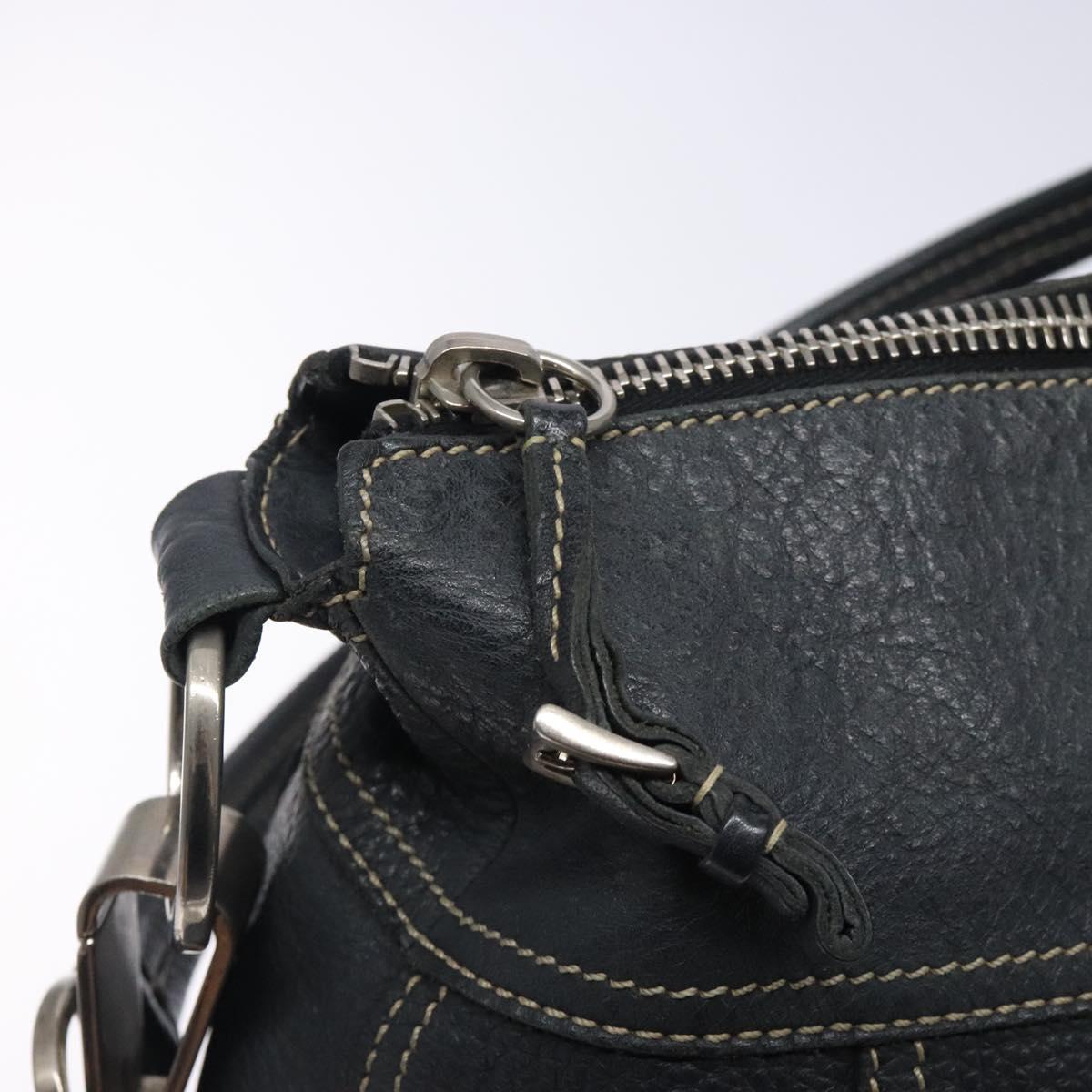 Prada Hobo Navy Leather Shoulder Bag (Pre-Owned)
