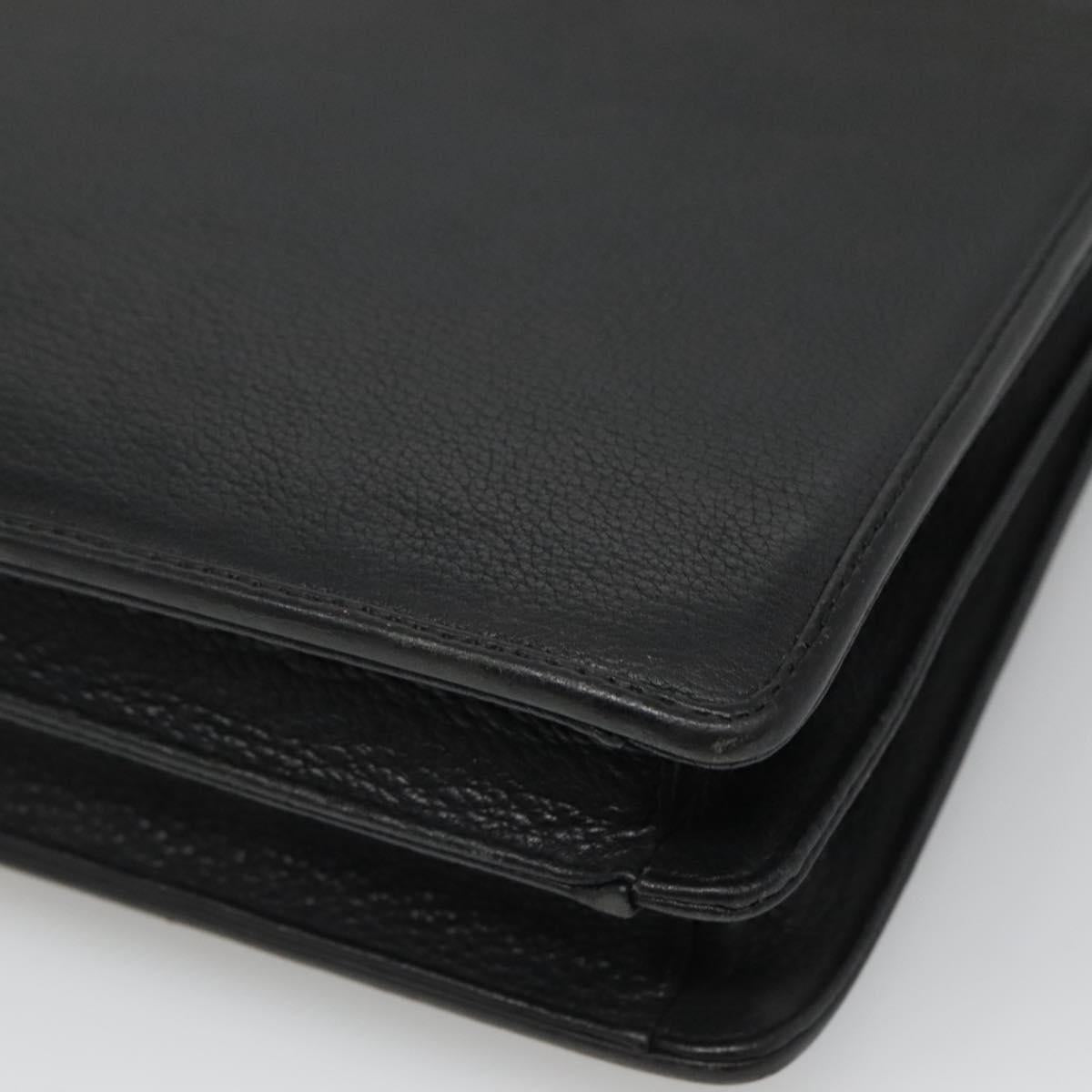 Versace Medusa Black Leather Briefcase Bag (Pre-Owned)