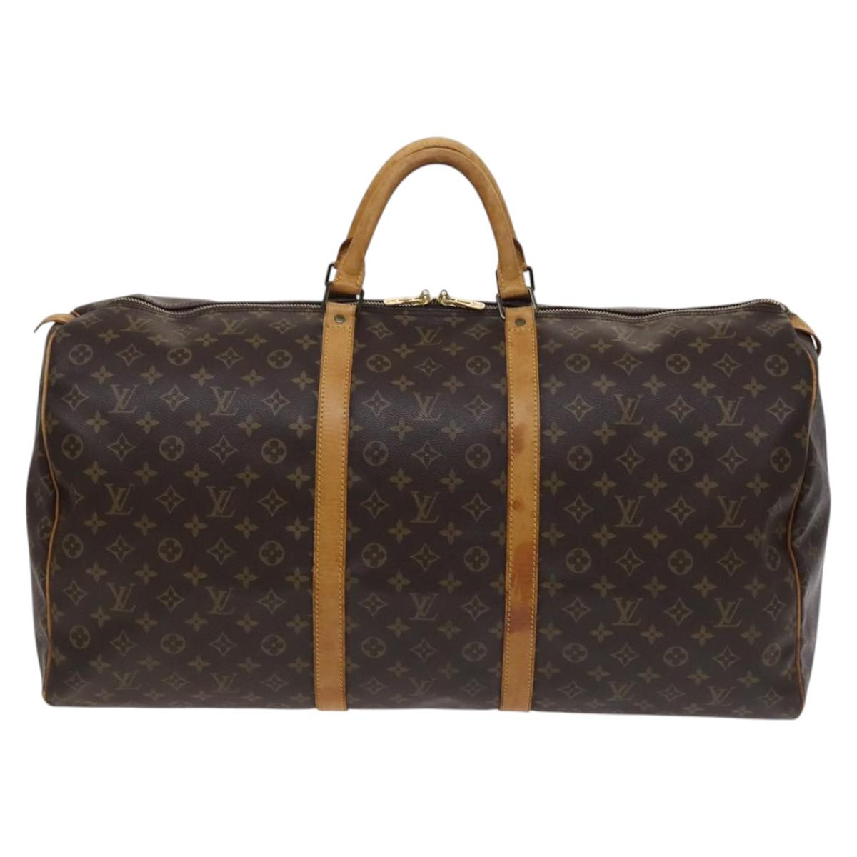 Louis Vuitton Keepall 60 Brown Canvas Travel Bag (Pre-Owned)