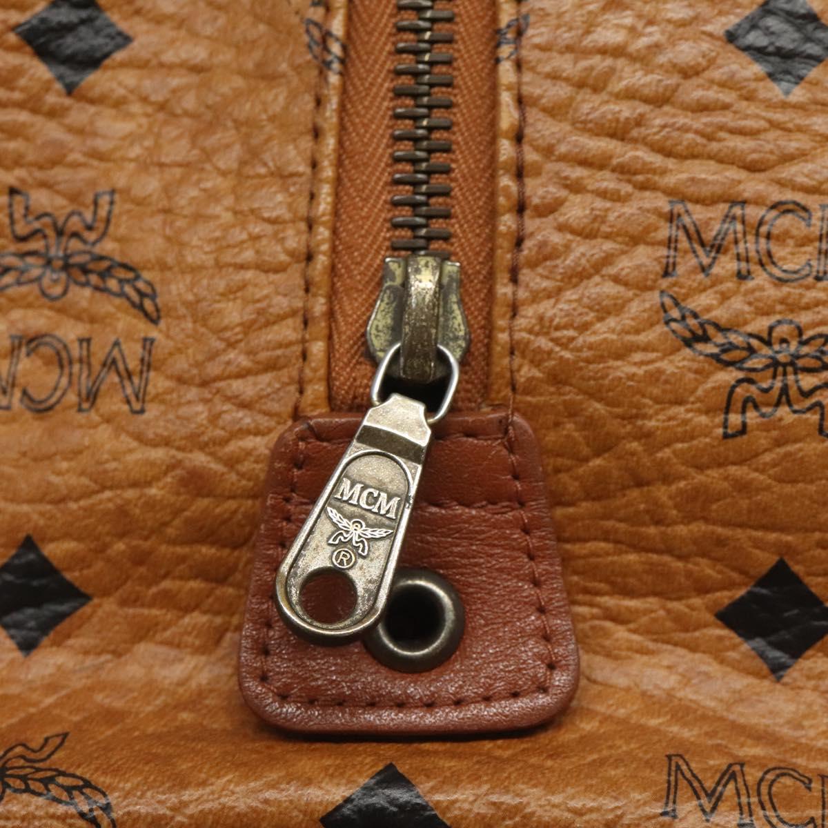 MCM Visetos Brown Canvas Handbag (Pre-Owned)