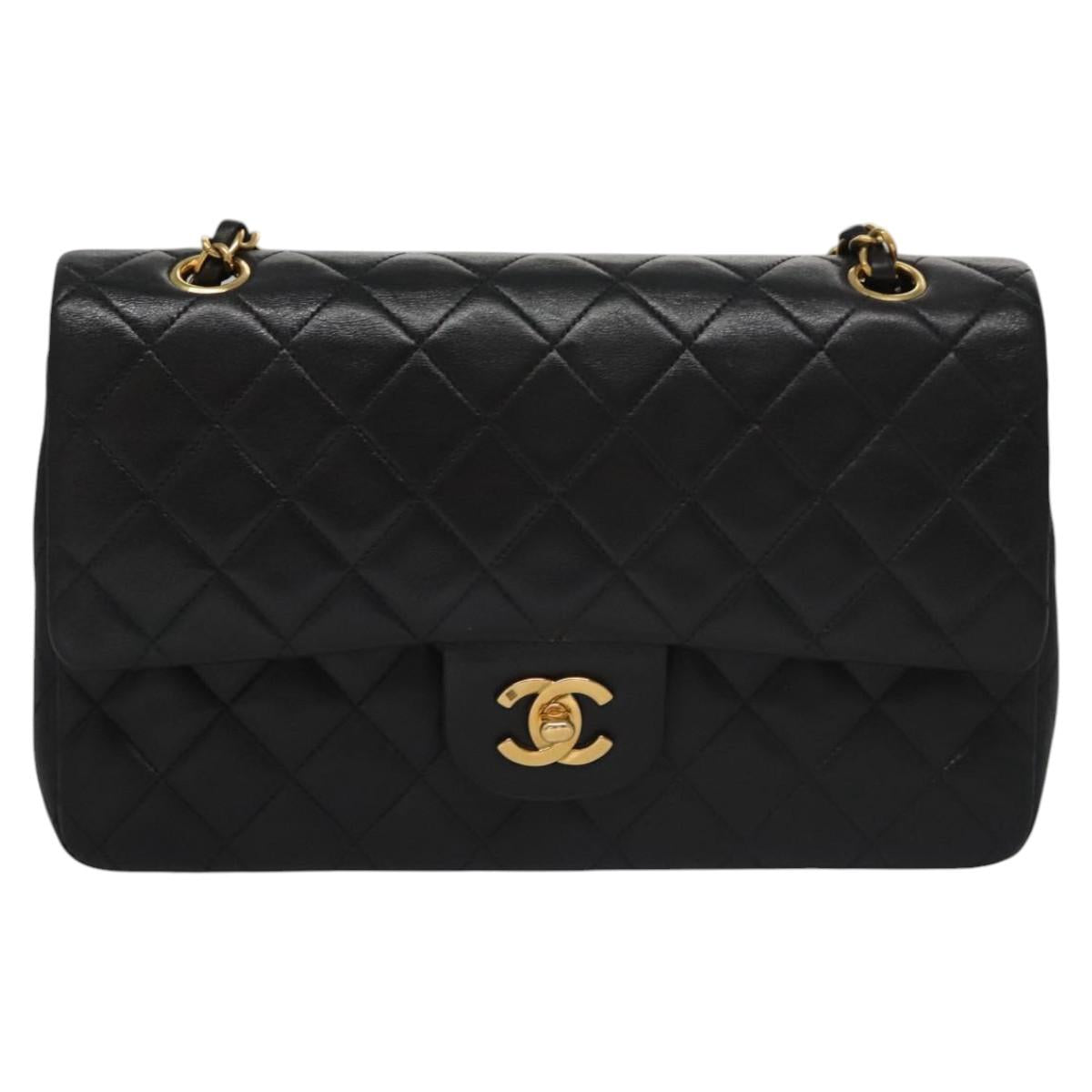 Chanel Timeless Black Leather Shoulder Bag (Pre-Owned)