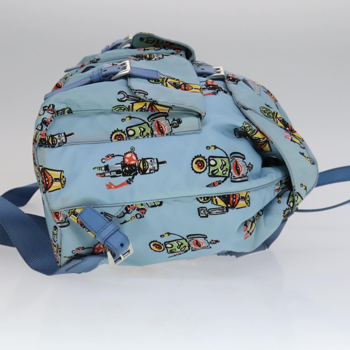 Prada Robot Blue Synthetic Backpack Bag (Pre-Owned)