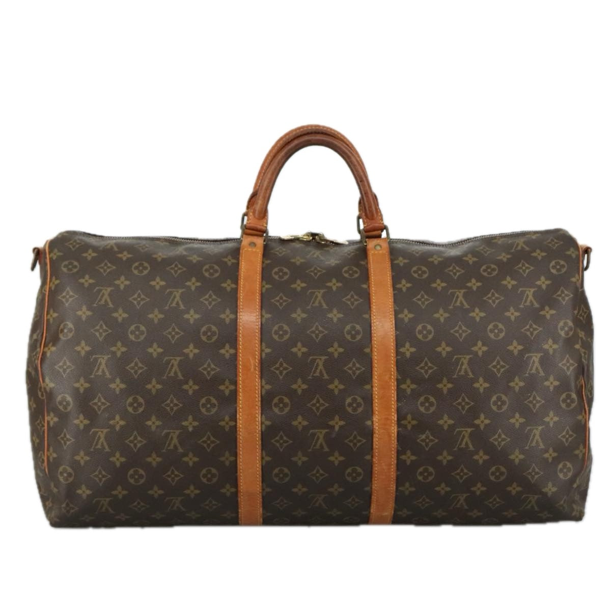 Louis Vuitton Keepall 60 Brown Canvas Travel Bag (Pre-Owned)