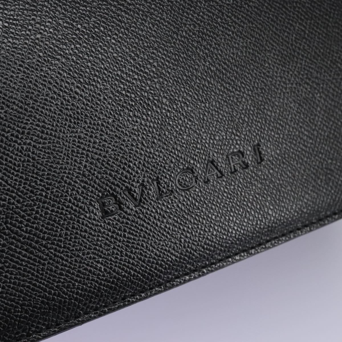 Bulgari Logo Mania Black Leather Handbag (Pre-Owned)