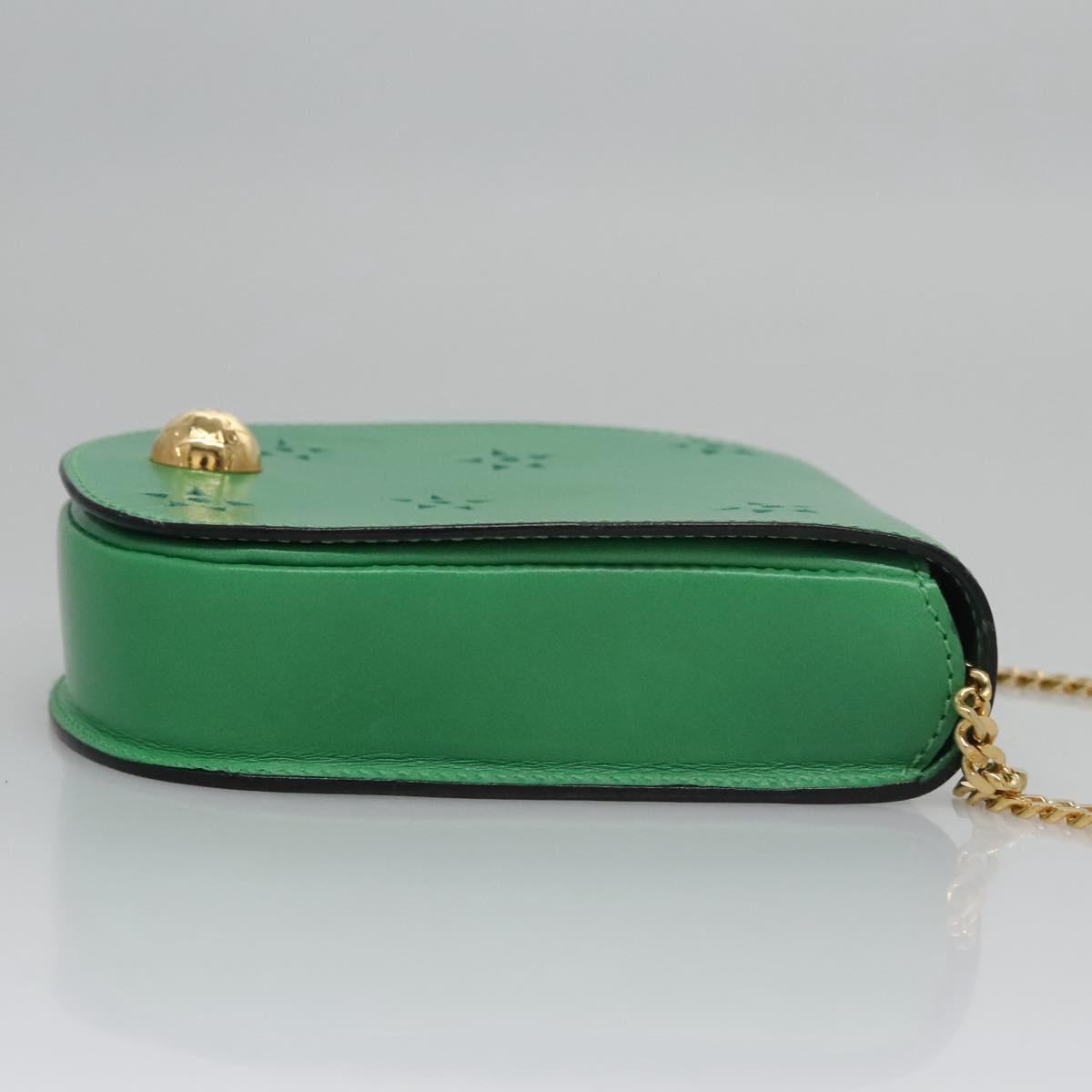 Céline Green Leather Clutch Bag (Pre-Owned)