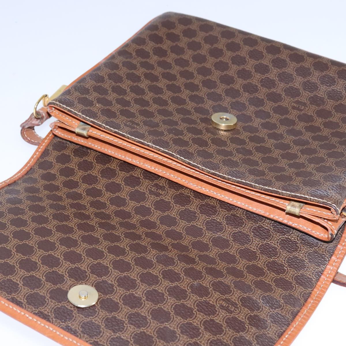 Céline Macadam Brown Canvas Shoulder Bag (Pre-Owned)