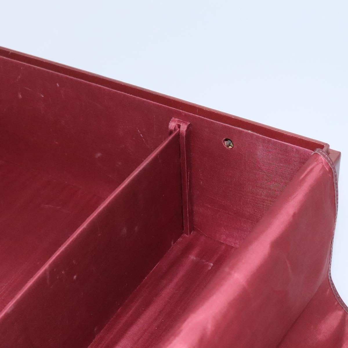 Cartier Must De Cartier Burgundy Leather Travel Bag (Pre-Owned)