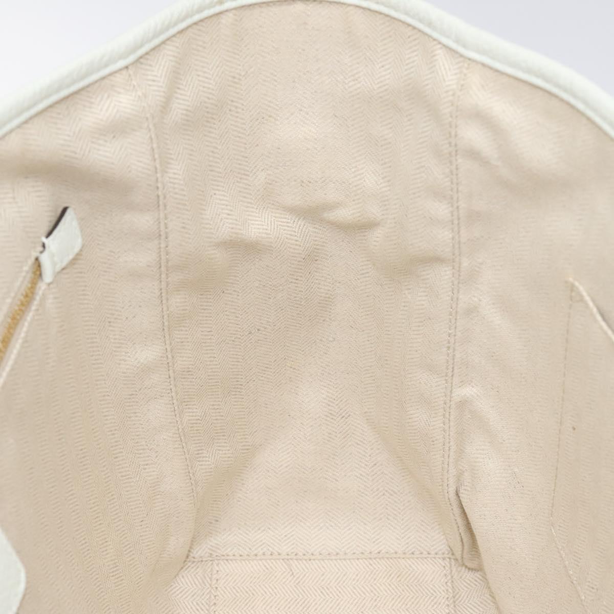 Loewe T Shopper White Leather Tote Bag (Pre-Owned)