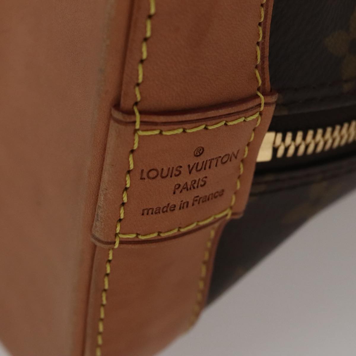 Louis Vuitton Alma Brown Canvas Handbag (Pre-Owned)