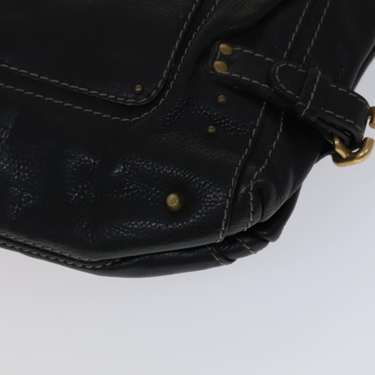 Chloé Paddington Black Leather Shoulder Bag (Pre-Owned)
