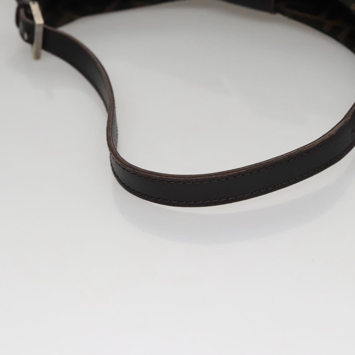 Fendi Zucca Brown Canvas Shoulder Bag (Pre-Owned)