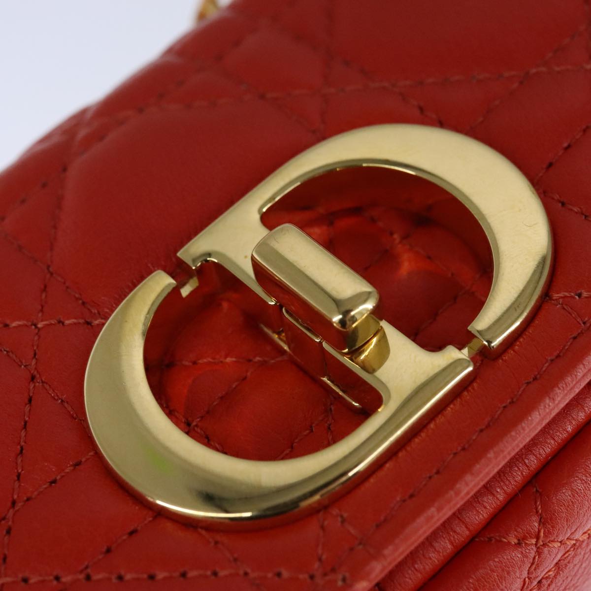 Dior Orange Leather Shoulder Bag (Pre-Owned)