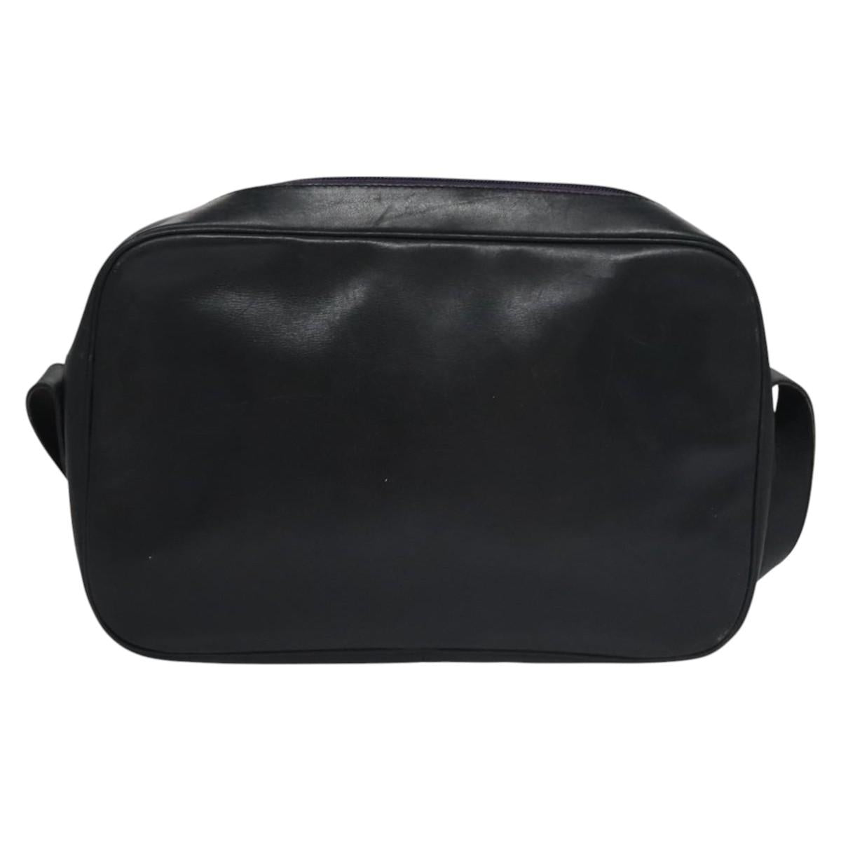 Dior Logo Black Leather Shoulder Bag (Pre-Owned)
