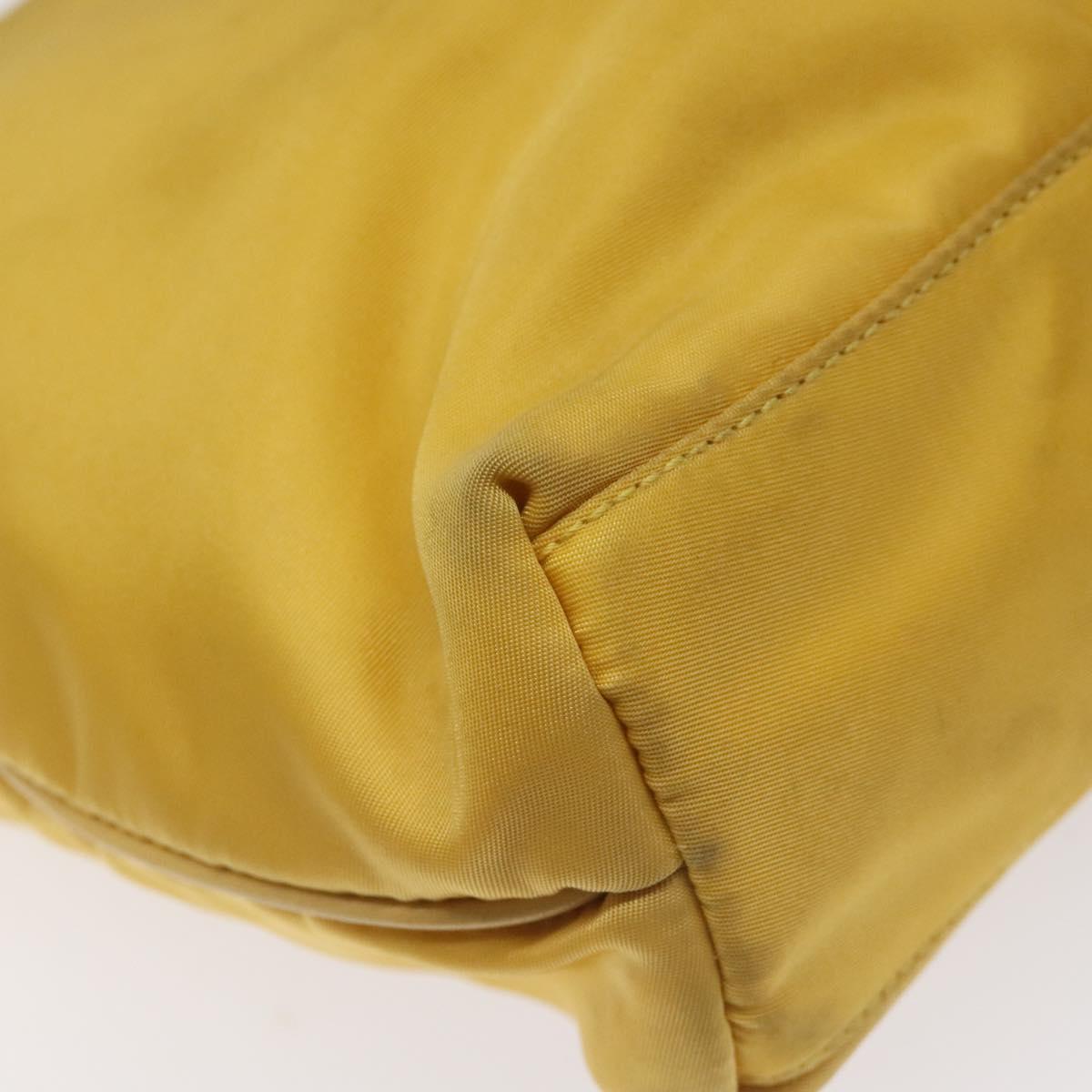 Prada Re-Nylon Yellow Synthetic Tote Bag (Pre-Owned)