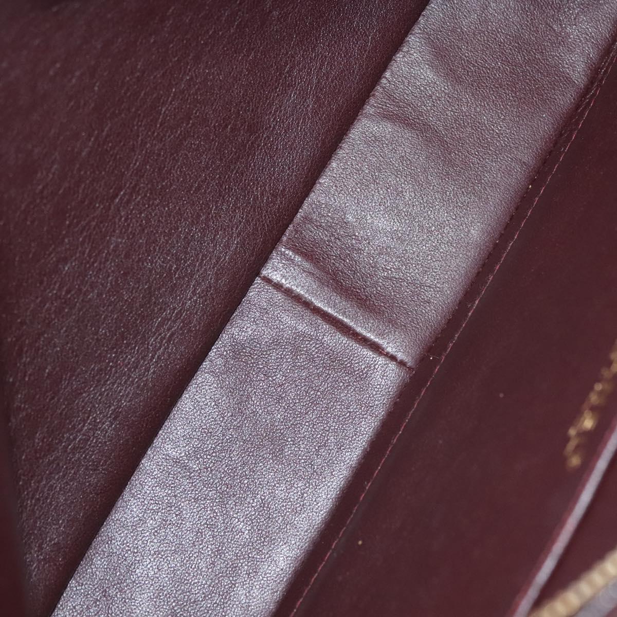 Chanel Chocolate Bar Burgundy Canvas Handbag (Pre-Owned)