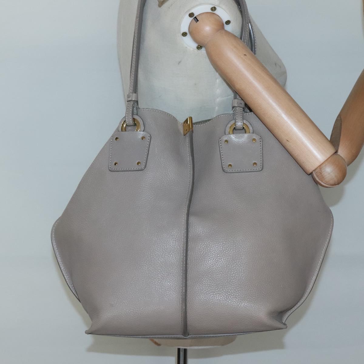 Chloé Vick Beige Leather Tote Bag (Pre-Owned)
