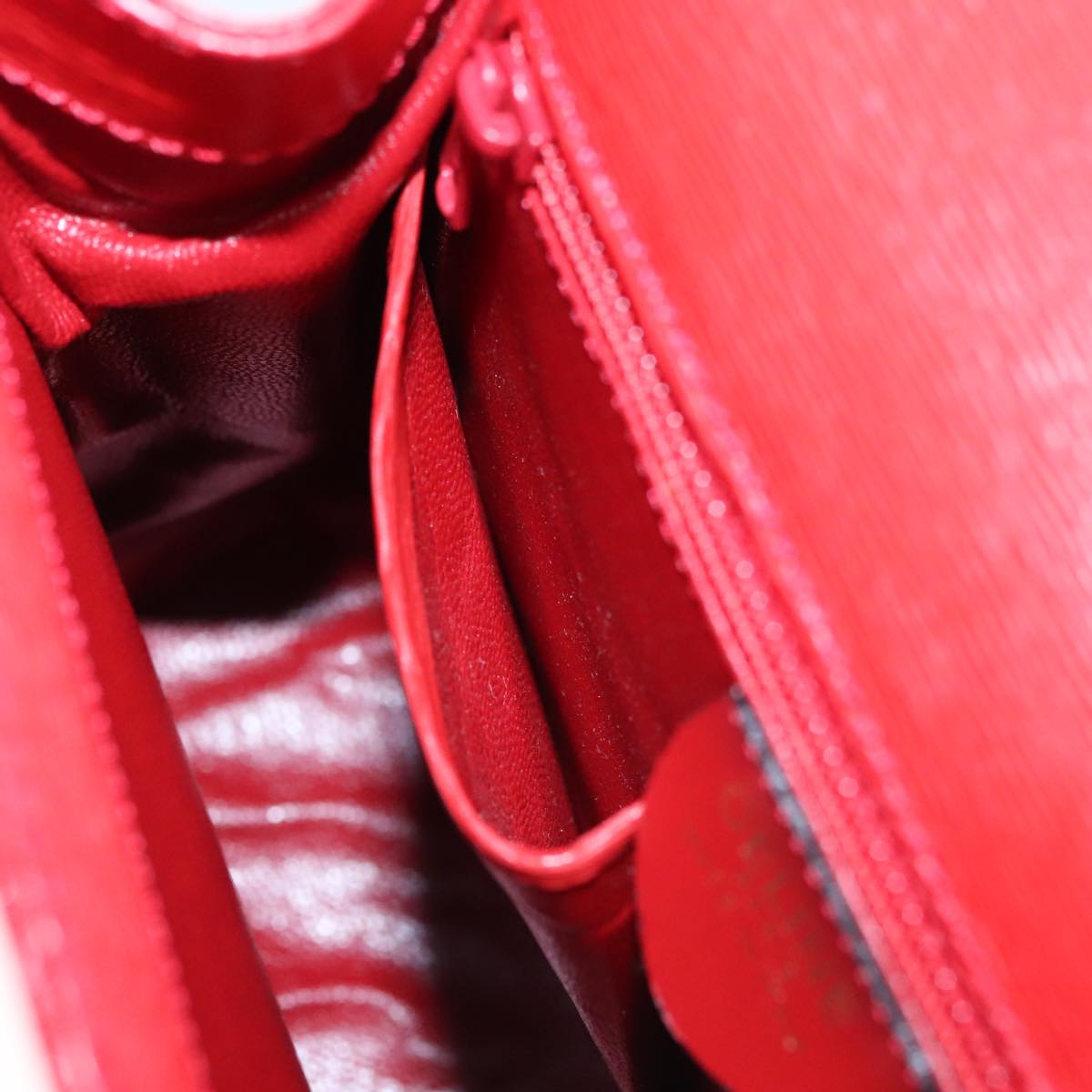 Céline Triomphe Red Leather Handbag (Pre-Owned)