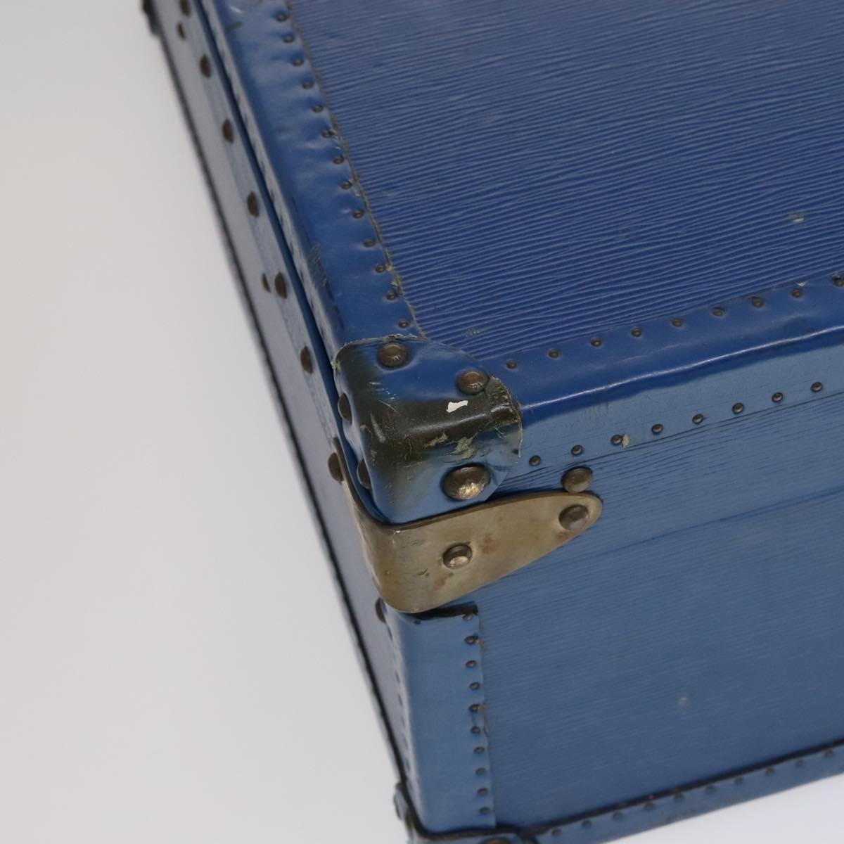 Louis Vuitton Trunk Blue Leather Travel Bag (Pre-Owned)