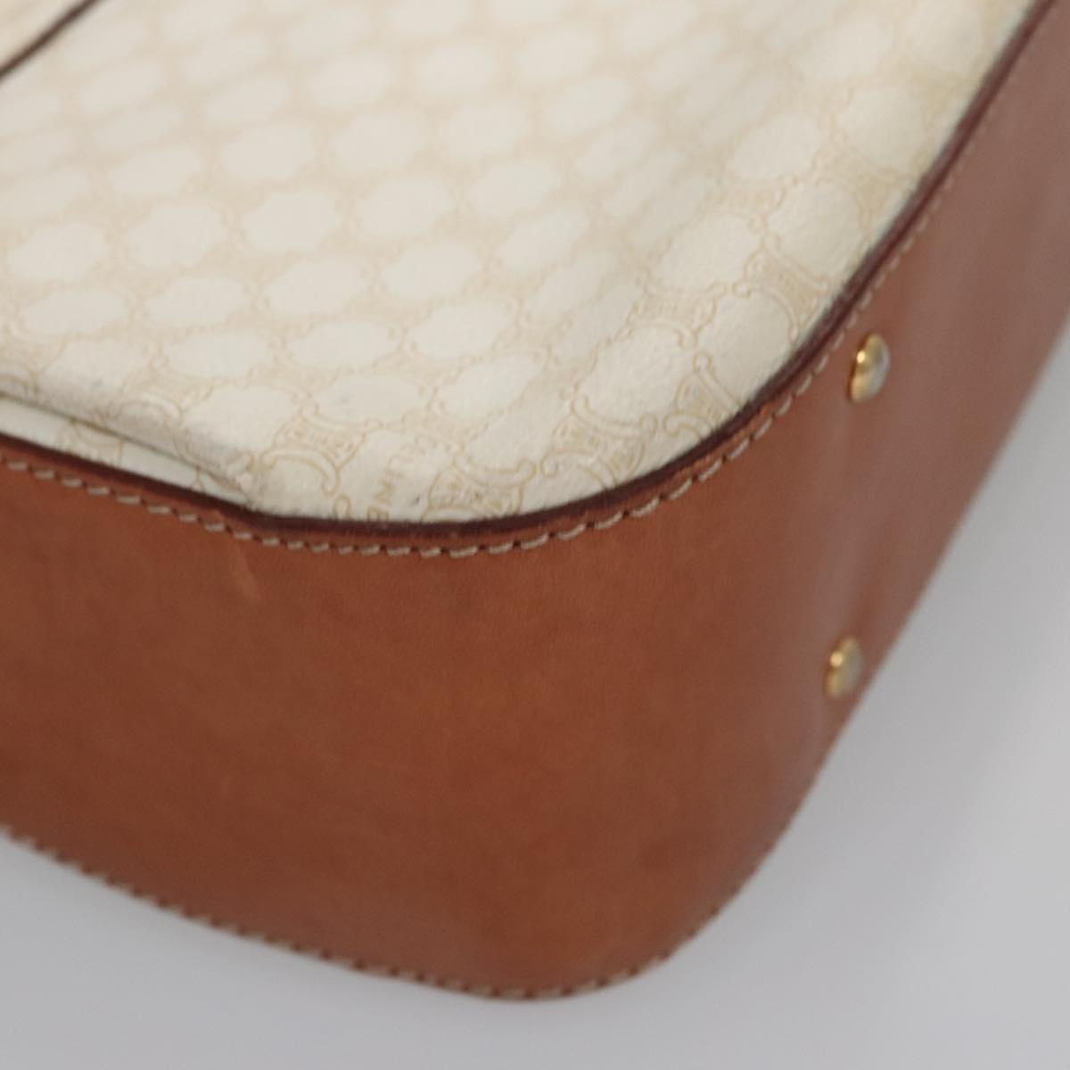 Céline Macadam White Canvas Handbag (Pre-Owned)