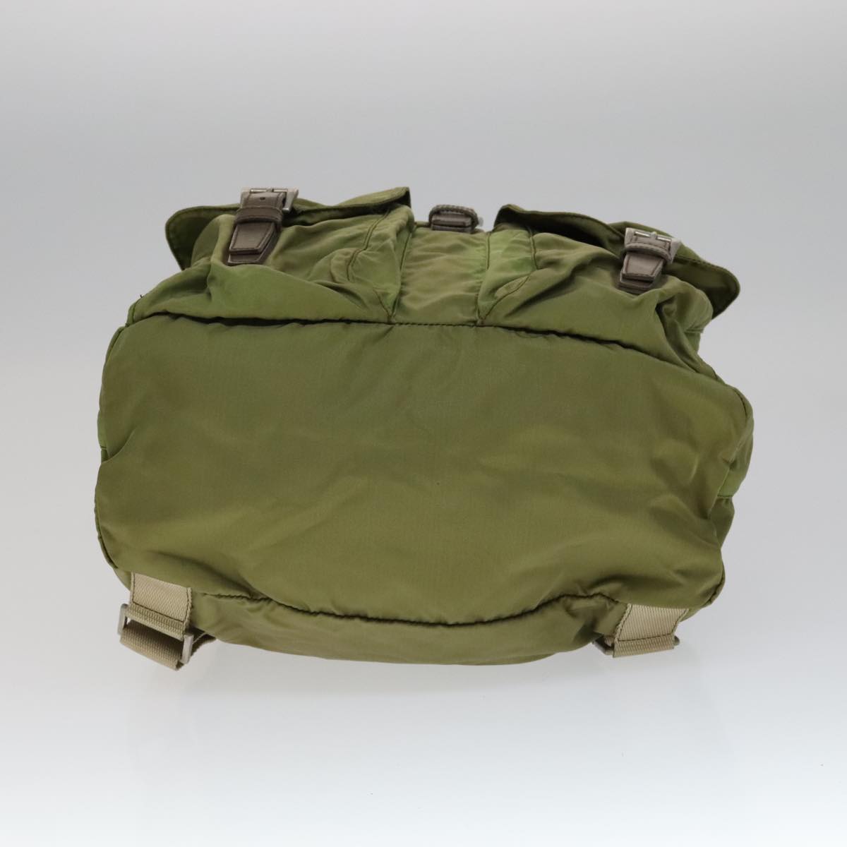 Prada Tessuto Khaki Synthetic Backpack Bag (Pre-Owned)