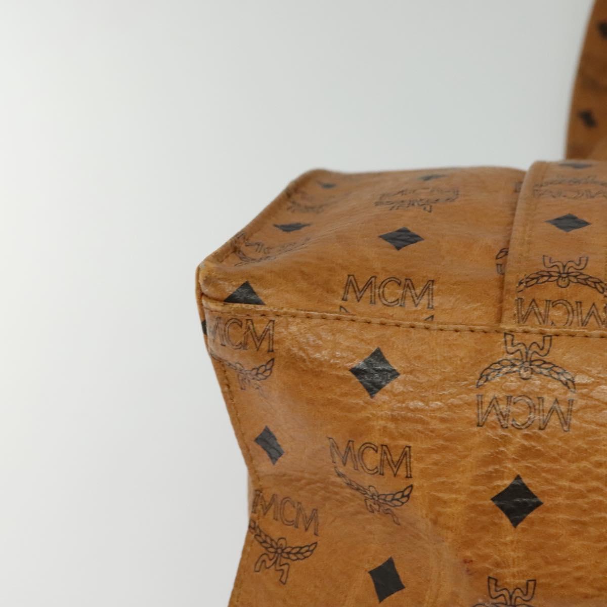 MCM Visetos Brown Leather Tote Bag (Pre-Owned)