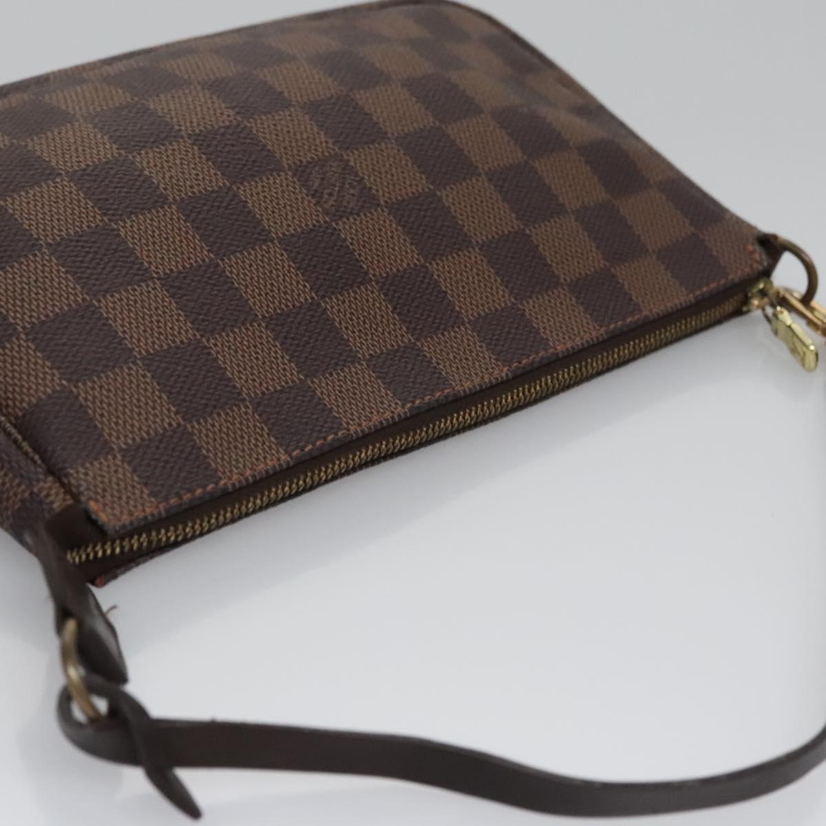 Louis Vuitton Pochette Accessoire Brown Canvas Clutch Bag (Pre-Owned)