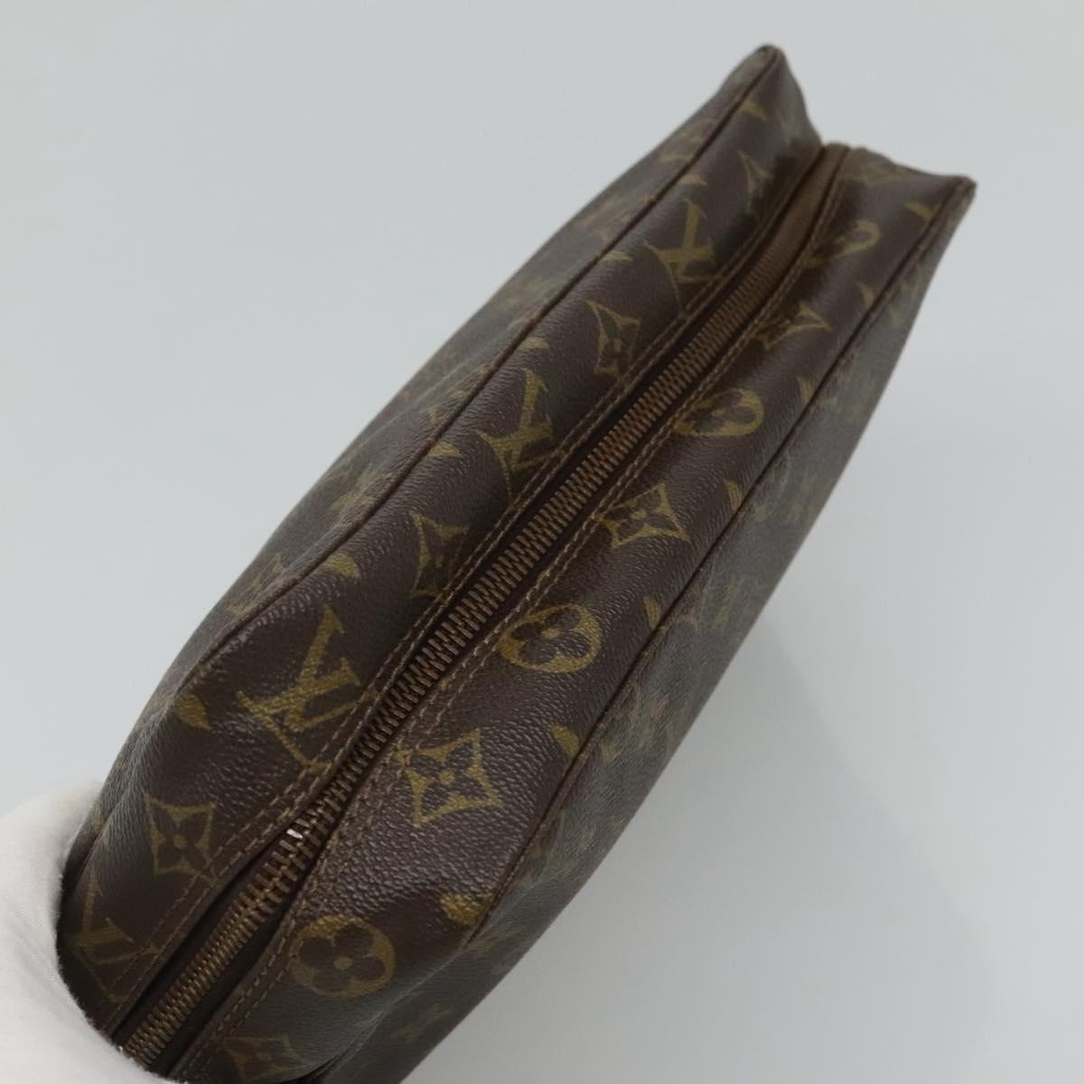 Louis Vuitton Trousse Toilette 28 Brown Canvas Clutch Bag (Pre-Owned)
