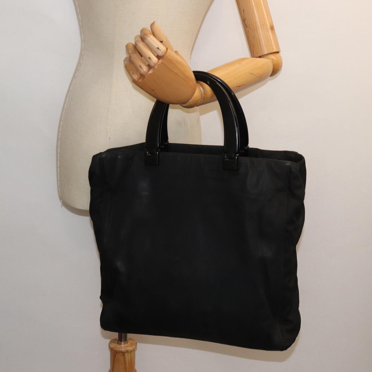 Prada Tessuto Black Synthetic Handbag (Pre-Owned)