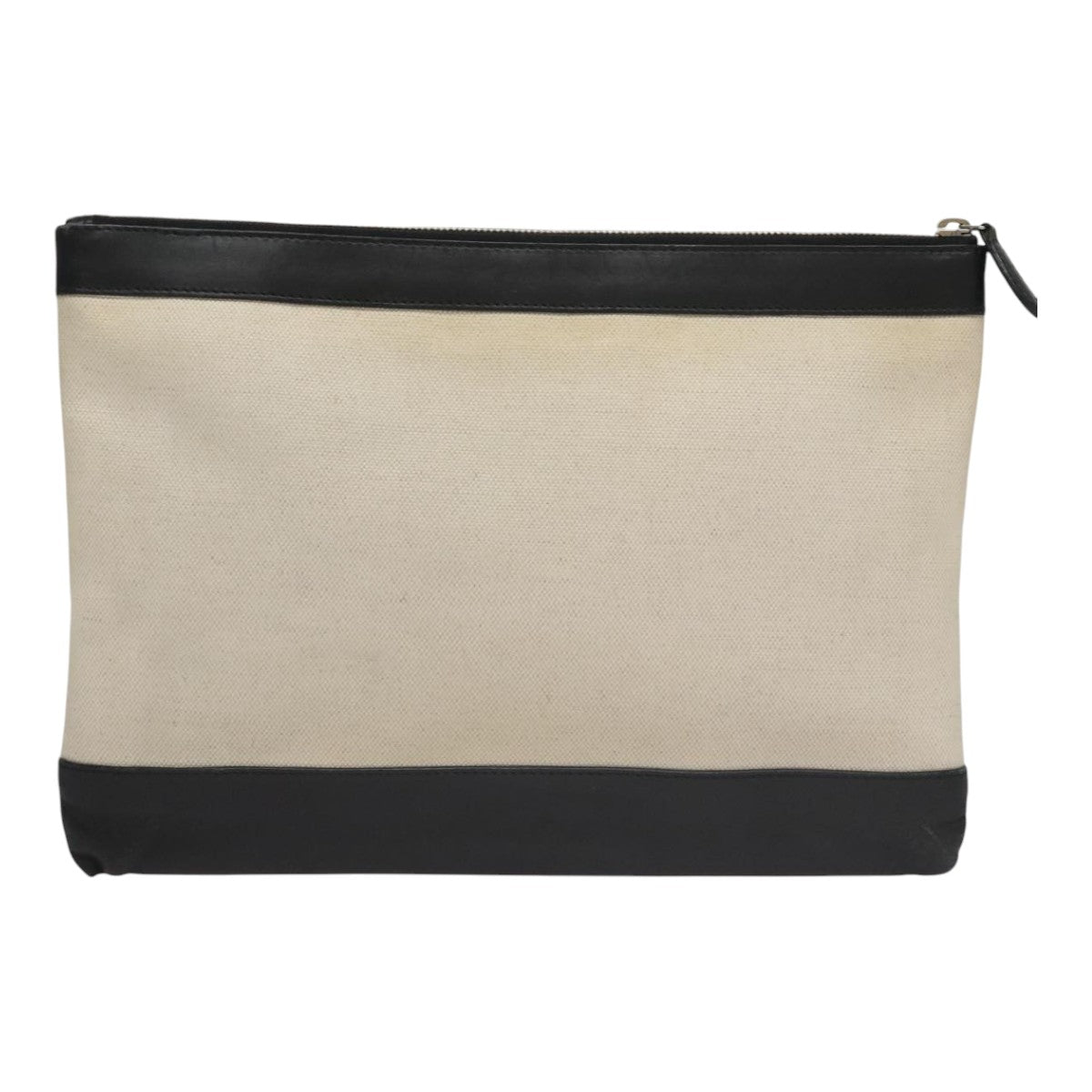 Balenciaga Clip Beige Canvas Clutch Bag (Pre-Owned)