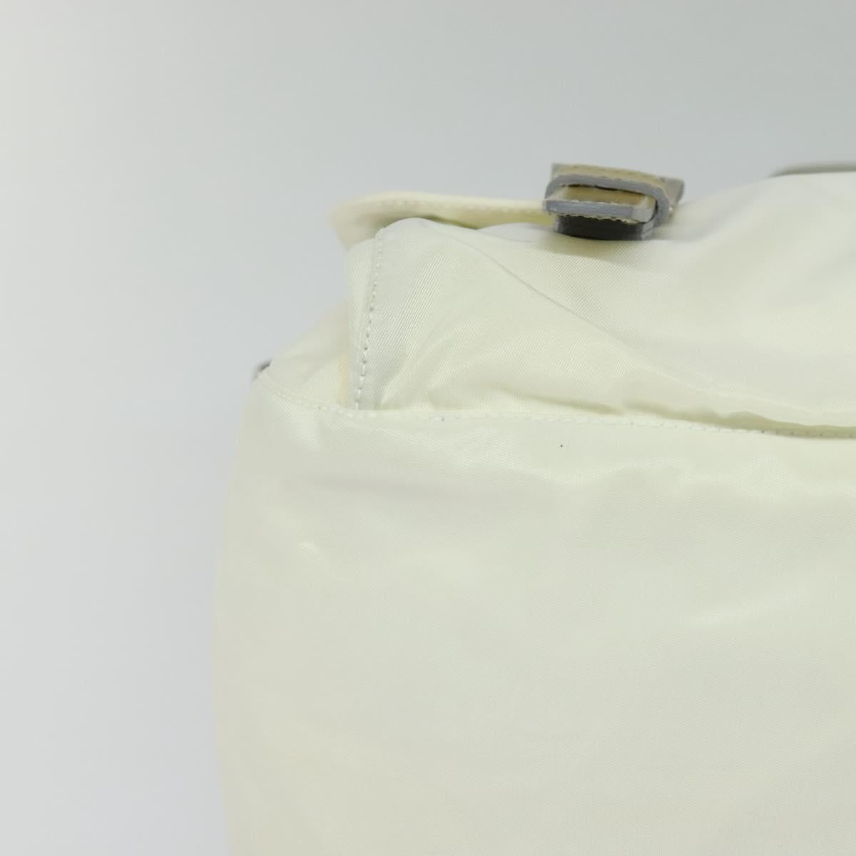 Prada Re-Nylon Ecru Synthetic Shoulder Bag (Pre-Owned)