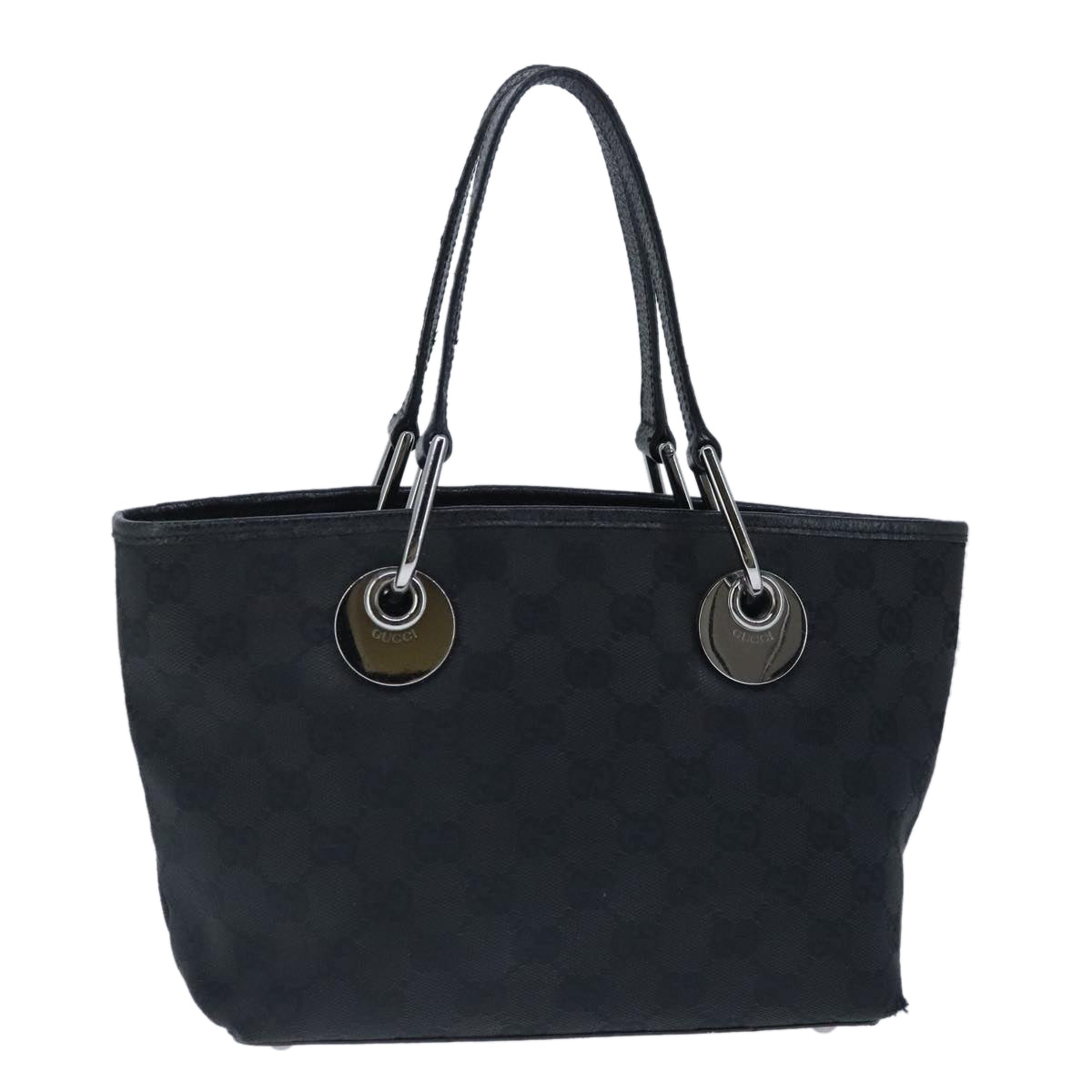 Gucci Black Canvas Tote Bag (Pre-Owned)