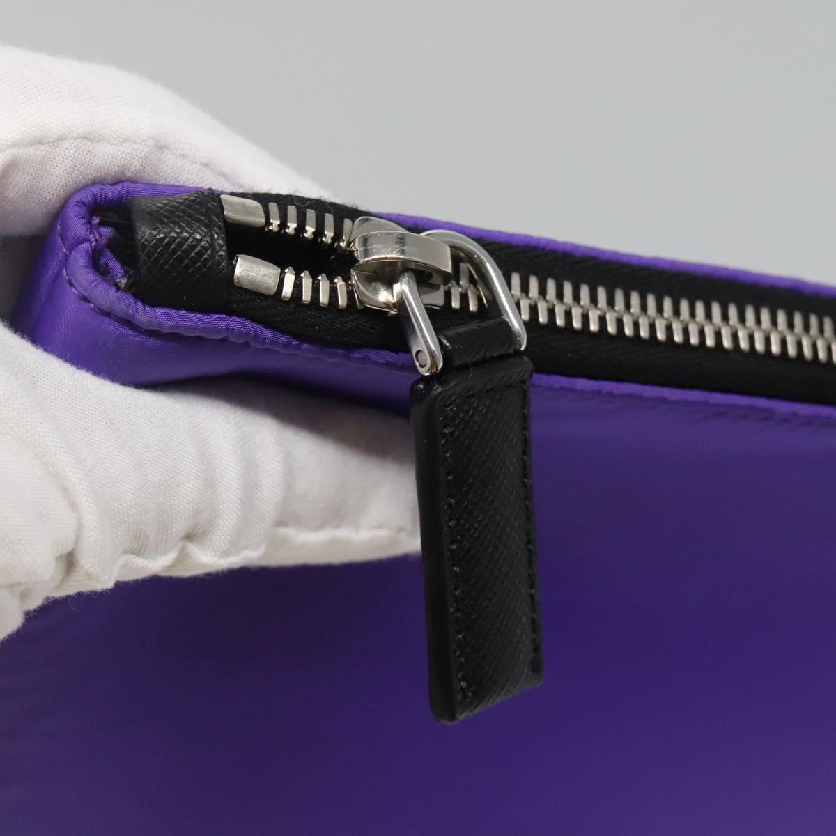 Prada Re-Nylon Purple Synthetic Clutch Bag (Pre-Owned)