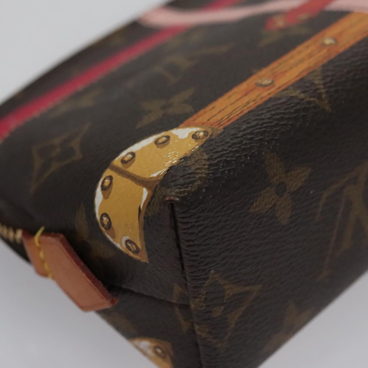 Louis Vuitton Cosmetic Pouch Brown Canvas Clutch Bag (Pre-Owned)