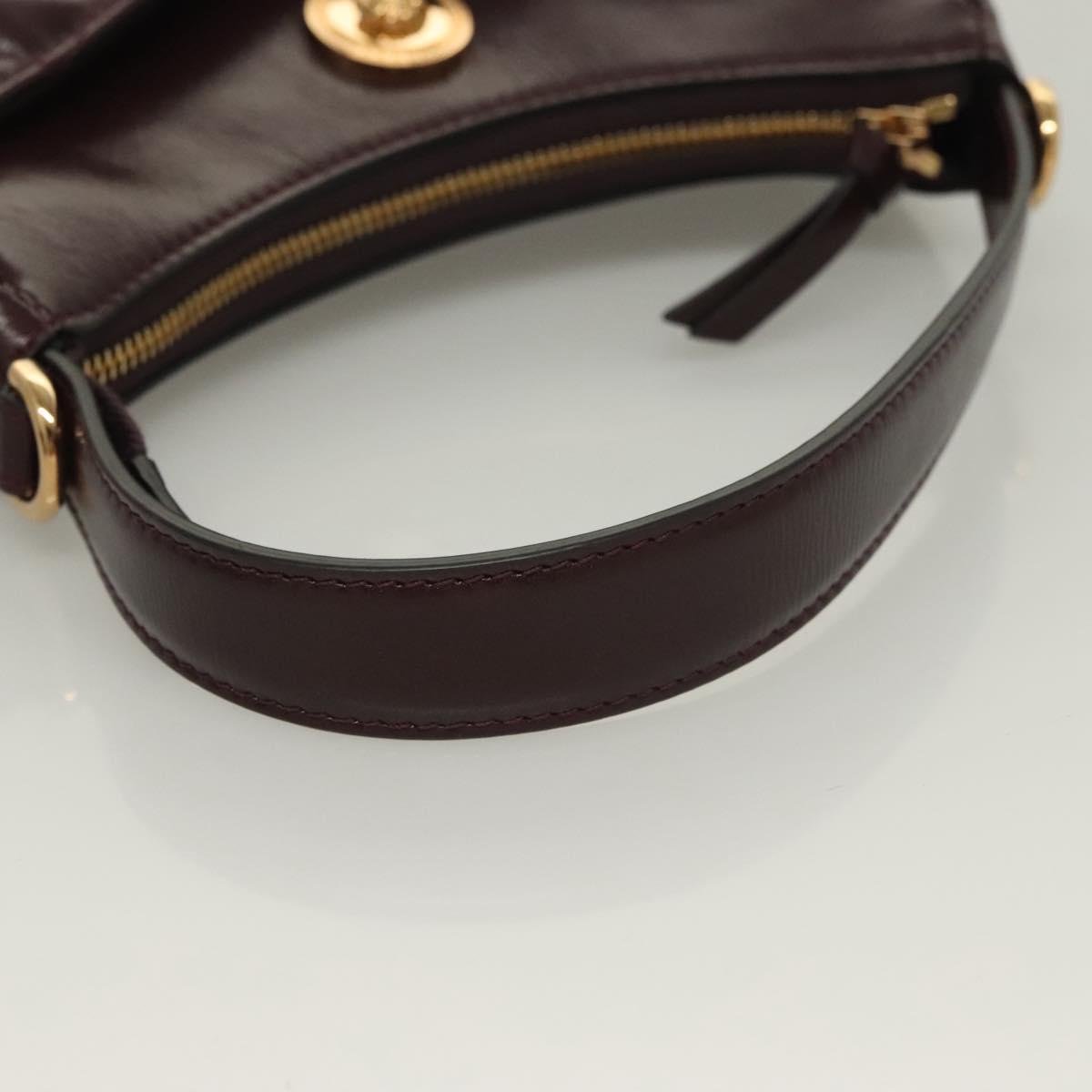 Versace Brown Leather Shoulder Bag (Pre-Owned)