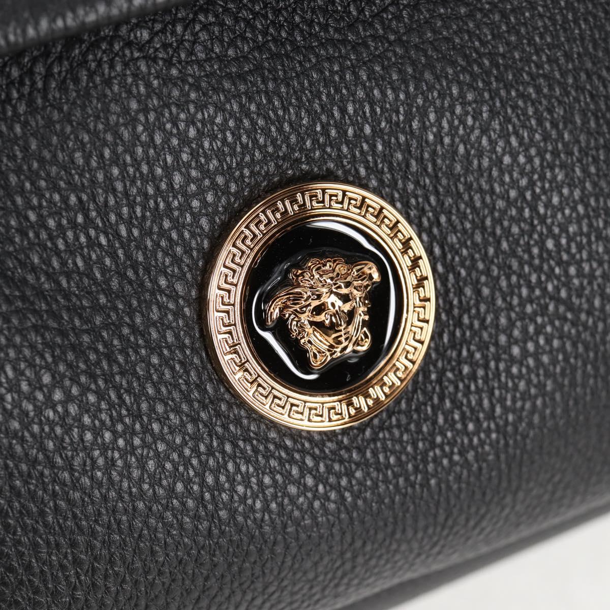 Versace Medusa Black Leather Backpack Bag (Pre-Owned)