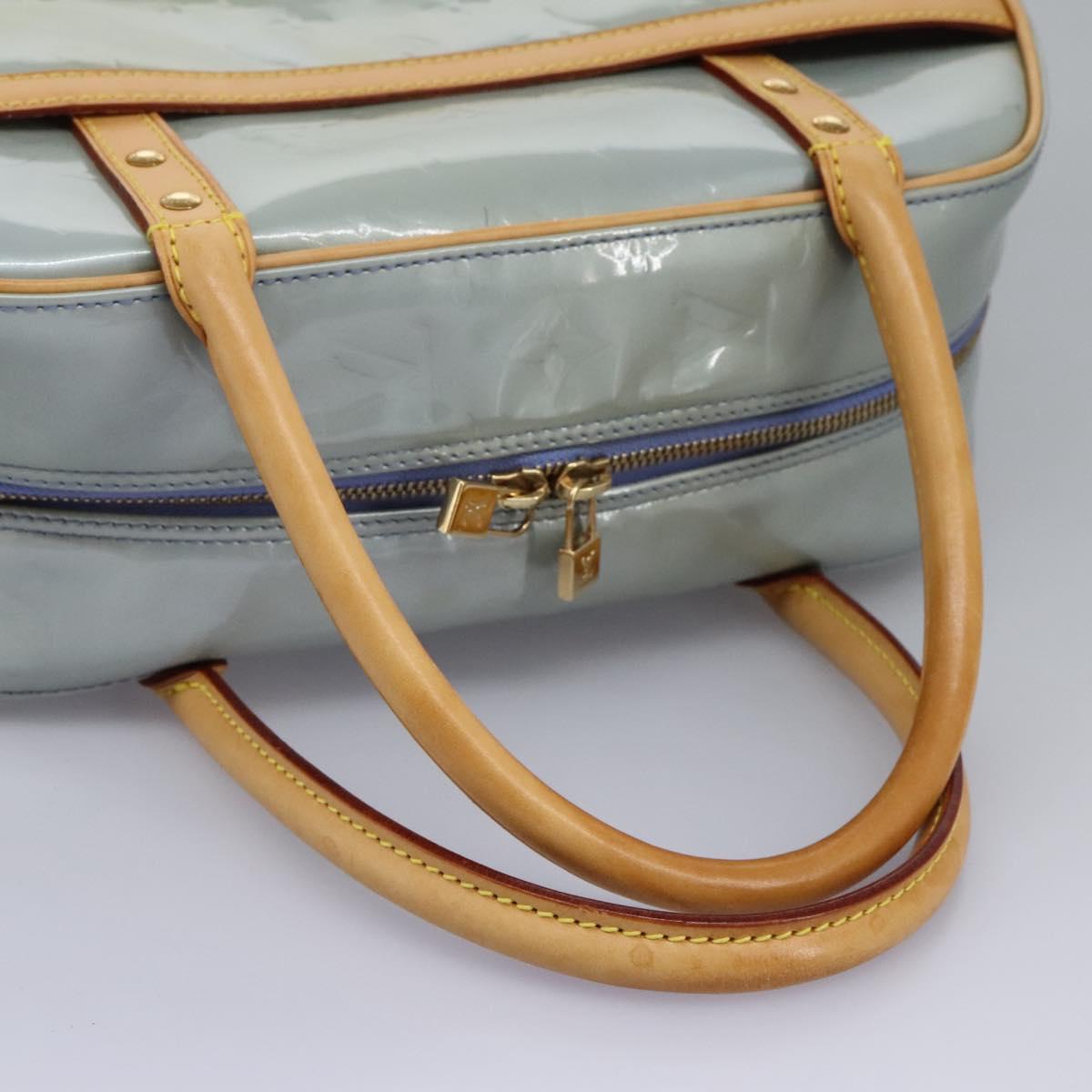 Louis Vuitton Tompkins Square Grey Patent Leather Handbag (Pre-Owned)