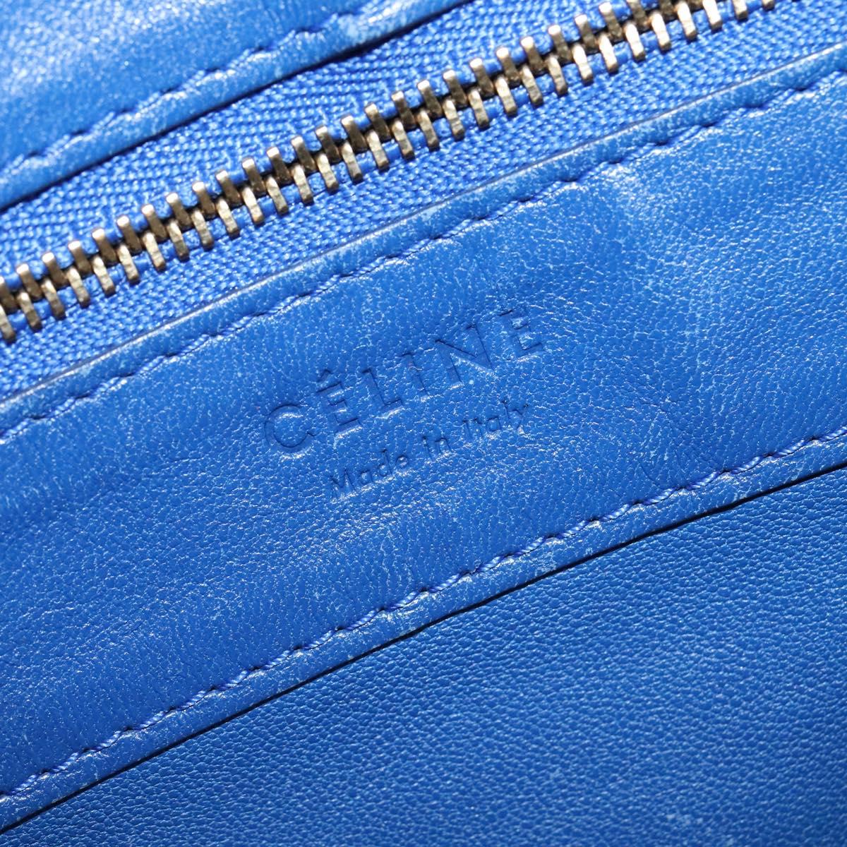 Céline Cabas Vertical Blue Leather Handbag (Pre-Owned)