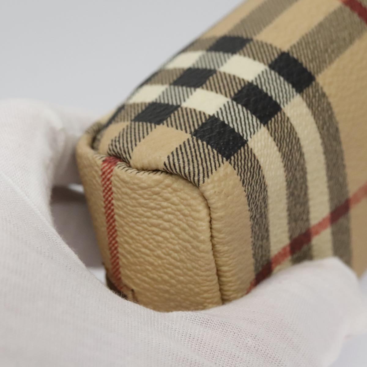 Burberry Nova Check Beige Canvas Clutch Bag (Pre-Owned)
