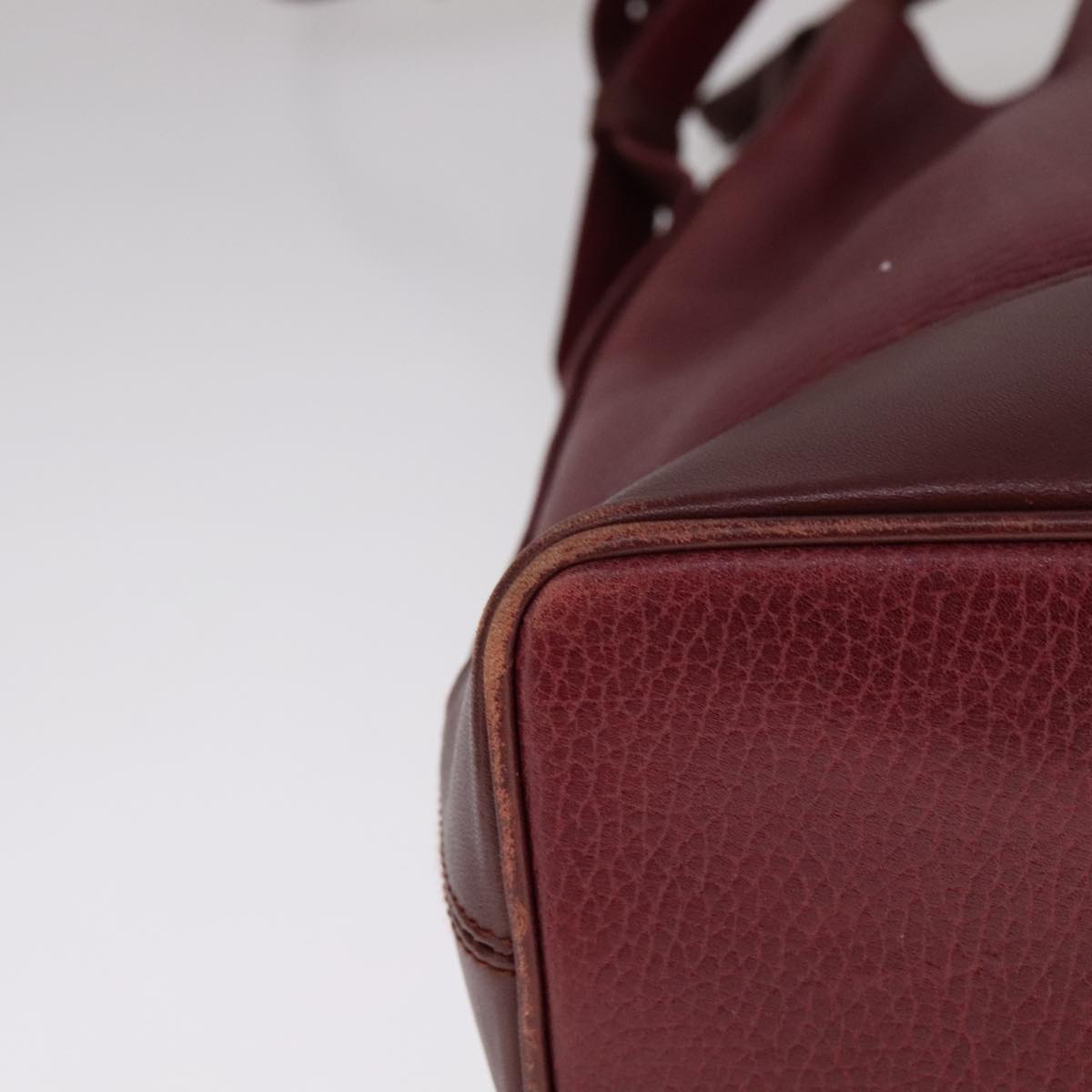 Cartier Must De Cartier Burgundy Leather Shoulder Bag (Pre-Owned)