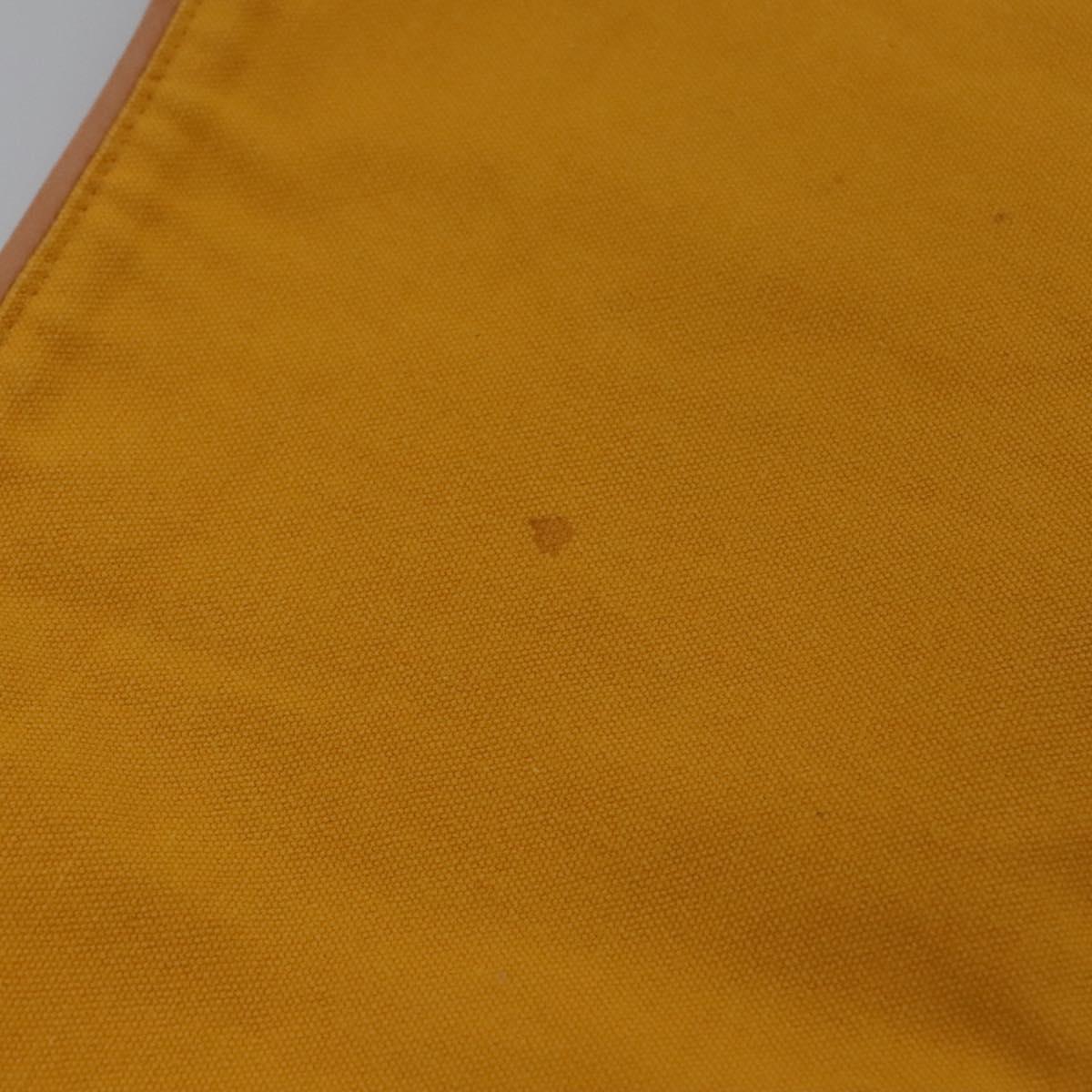 Hermès Yellow Canvas Clutch Bag (Pre-Owned)