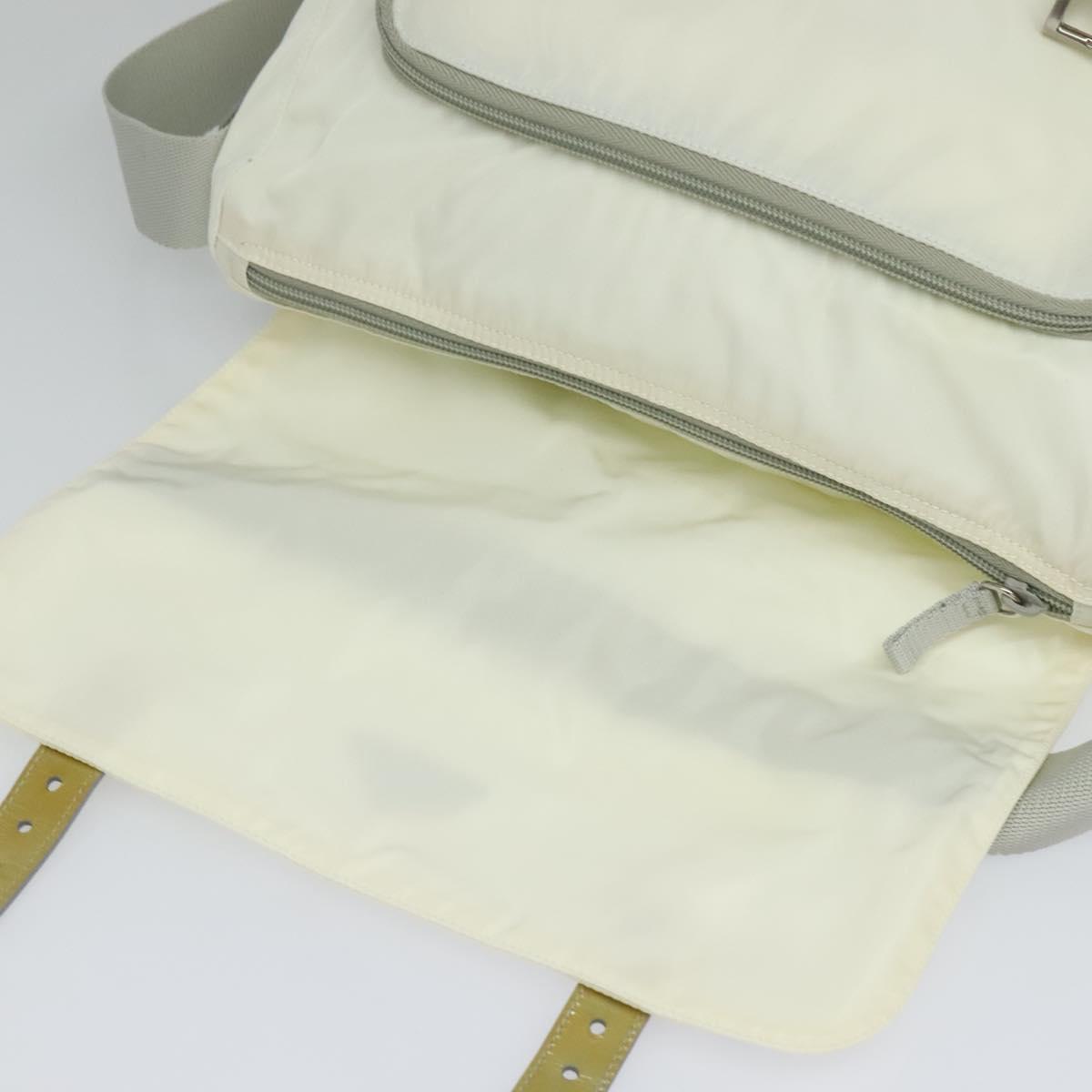 Prada Re-Nylon Ecru Synthetic Shoulder Bag (Pre-Owned)