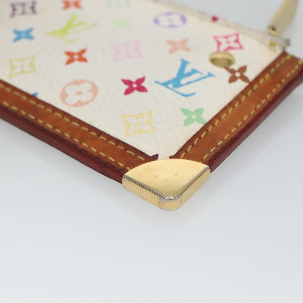 Louis Vuitton Pochette Clés White Canvas Wallet (Pre-Owned)