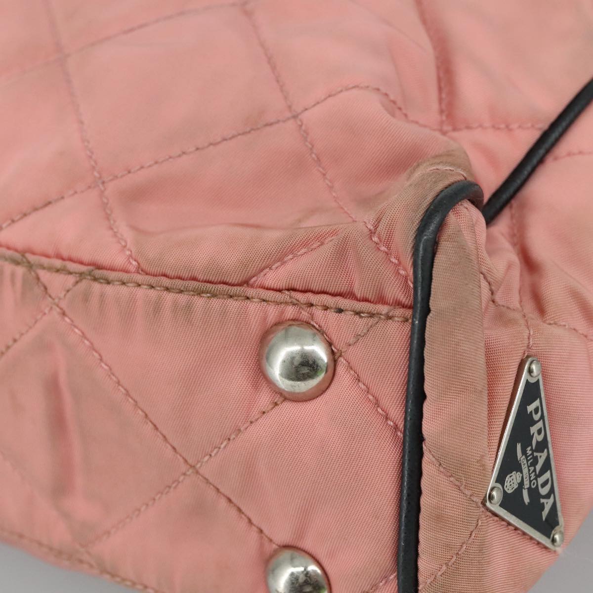 Prada Re-Nylon Pink Canvas Shoulder Bag (Pre-Owned)