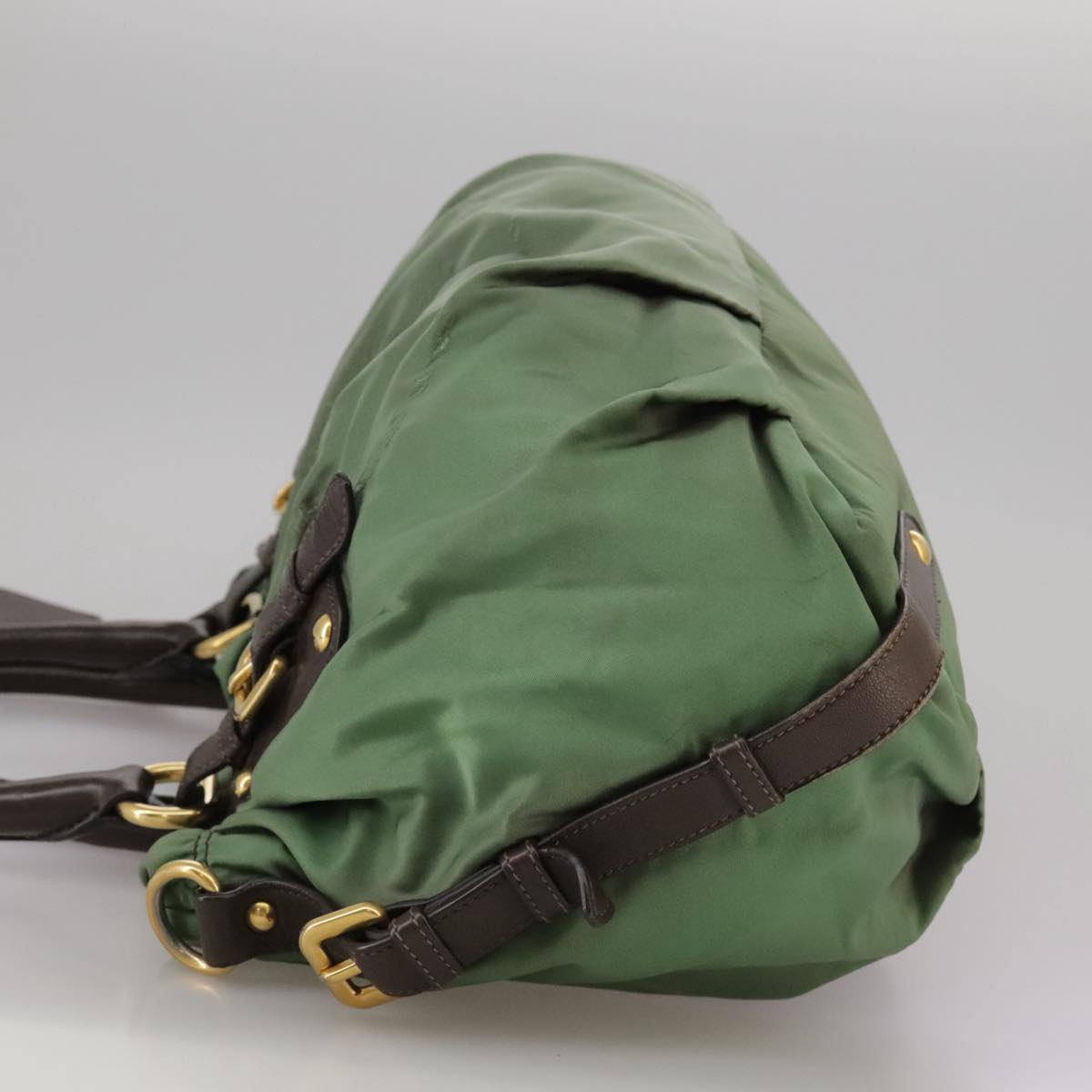 Prada Tessuto Green Synthetic Tote Bag (Pre-Owned)