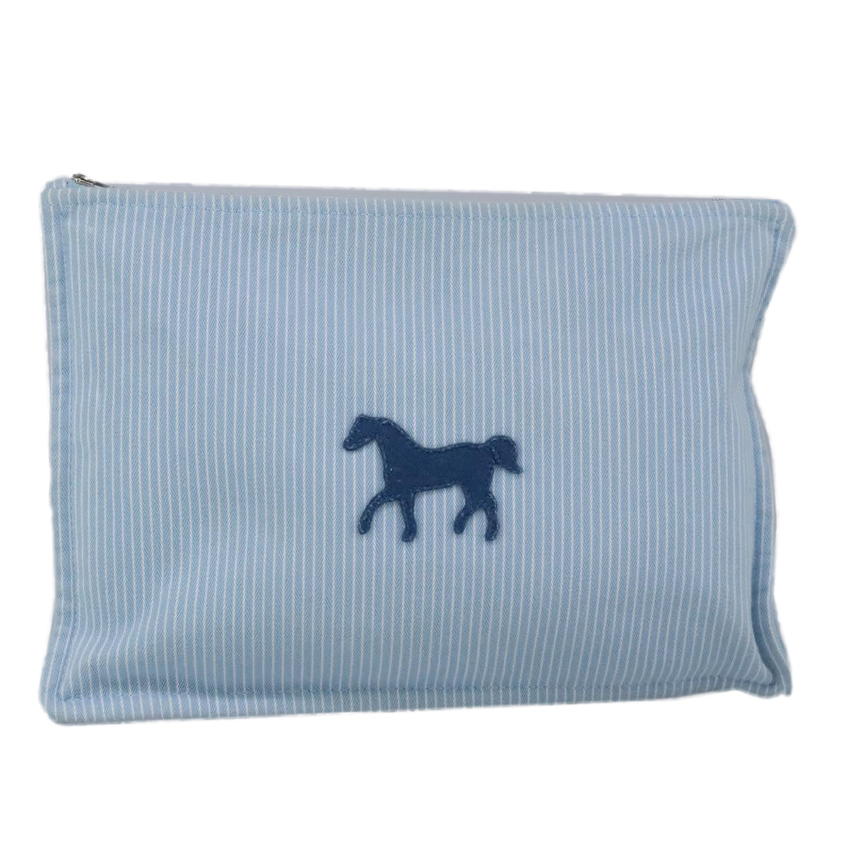 Hermès Blue Canvas Clutch Bag (Pre-Owned)