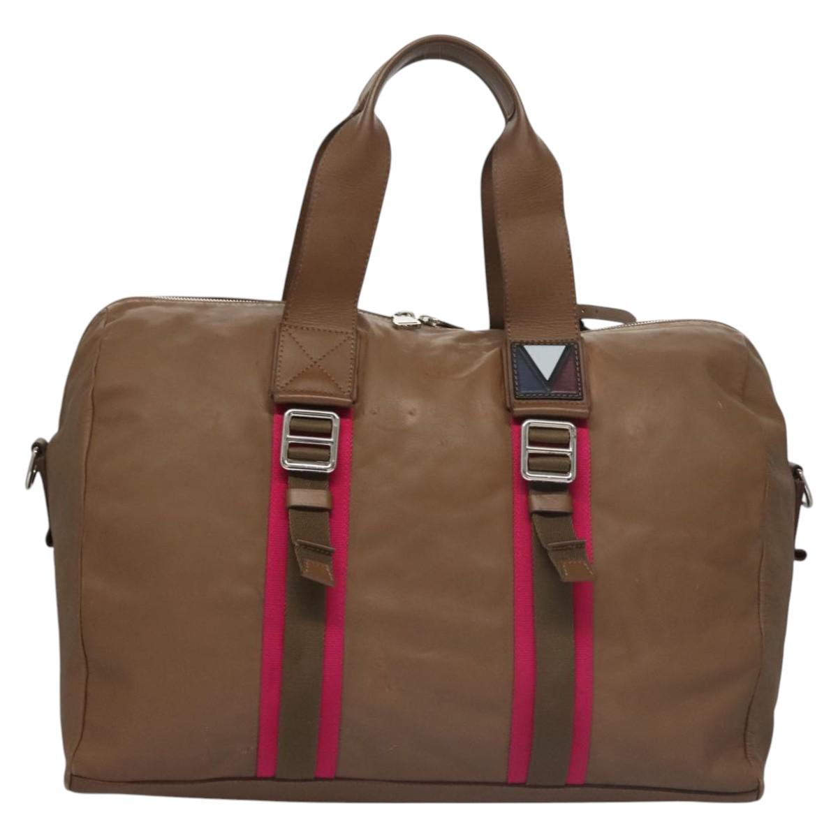 Louis Vuitton Bosphore Brown Leather Travel Bag (Pre-Owned)