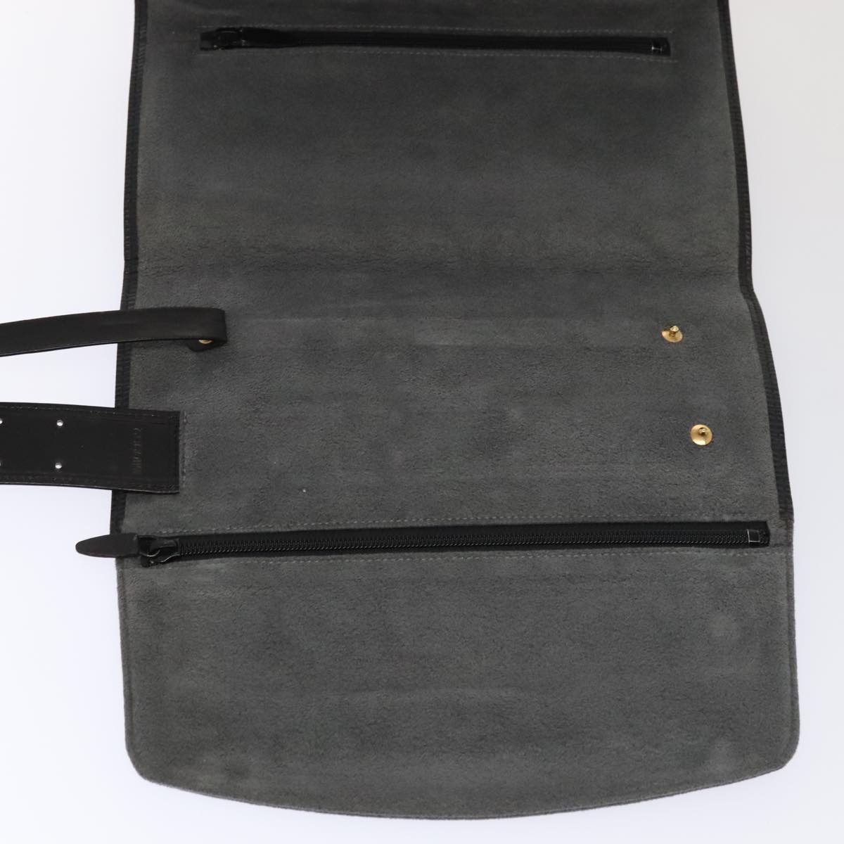Louis Vuitton Rouleau Black Leather Clutch Bag (Pre-Owned)