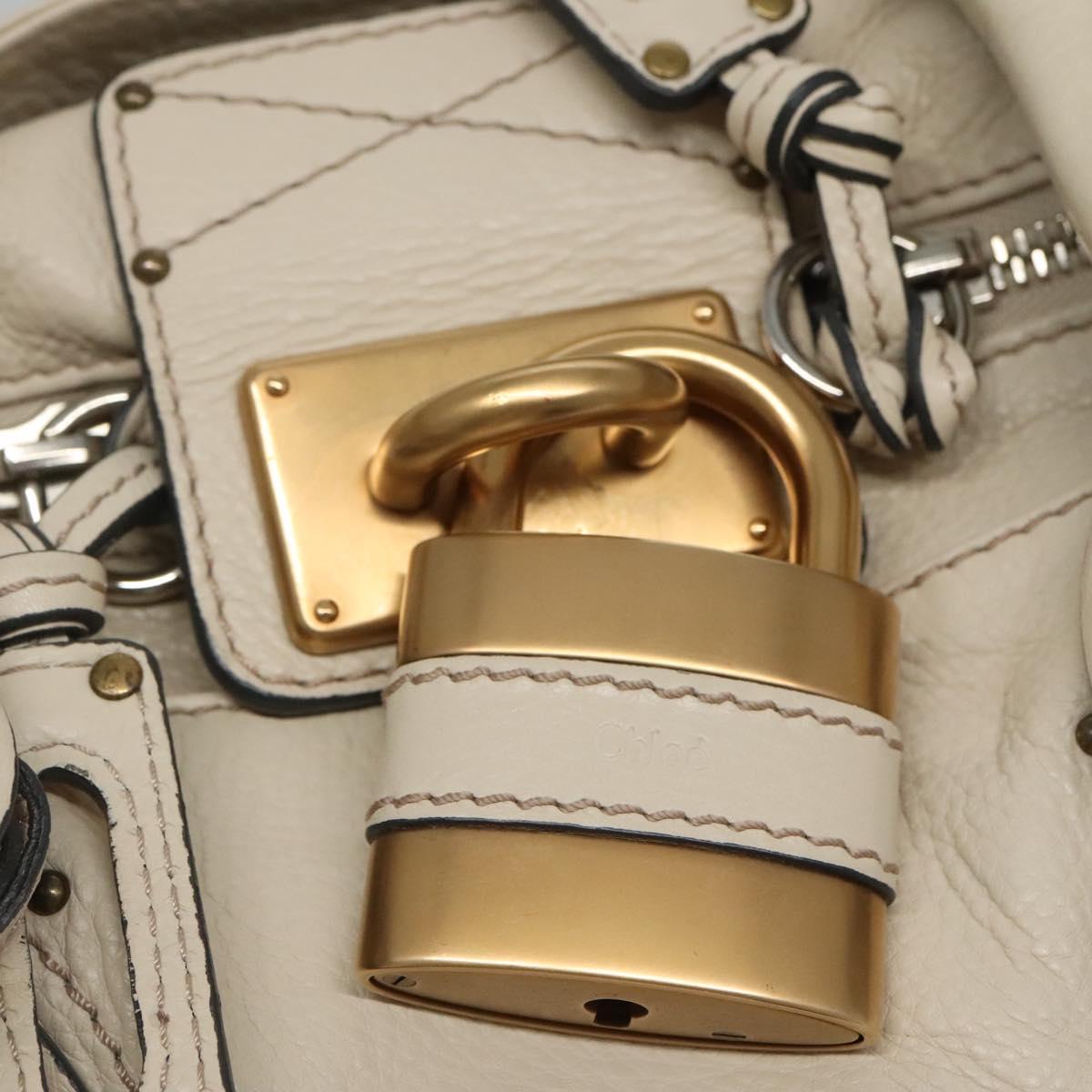 Chloé Paddington White Leather Handbag (Pre-Owned)