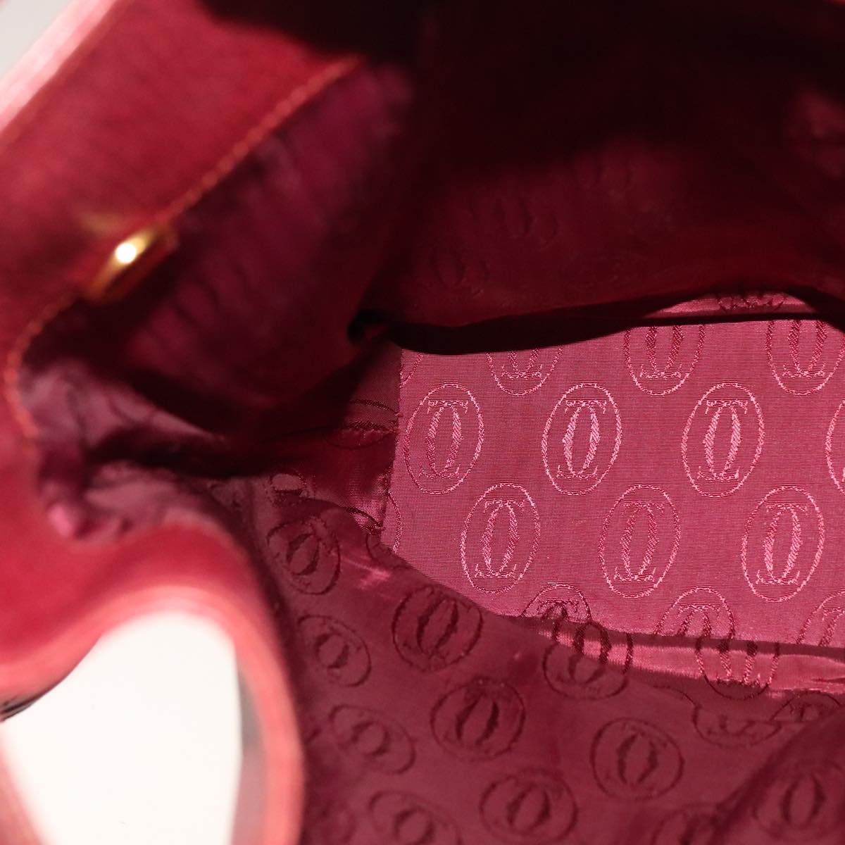 Cartier Must De Cartier Burgundy Leather Shoulder Bag (Pre-Owned)